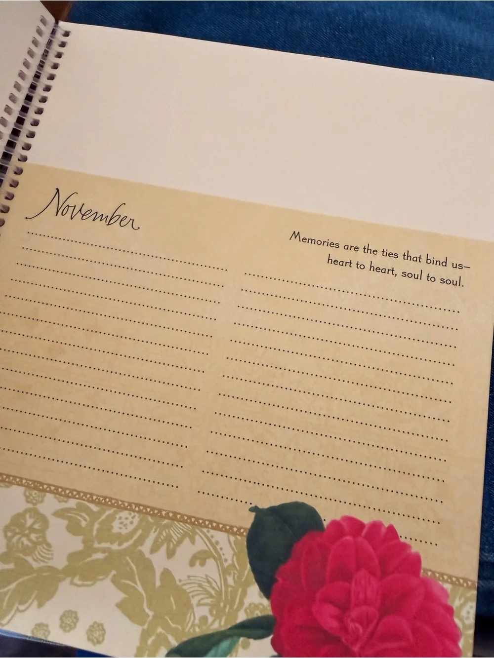 New special people, date, event reminder book. Never used. Holds cards to send